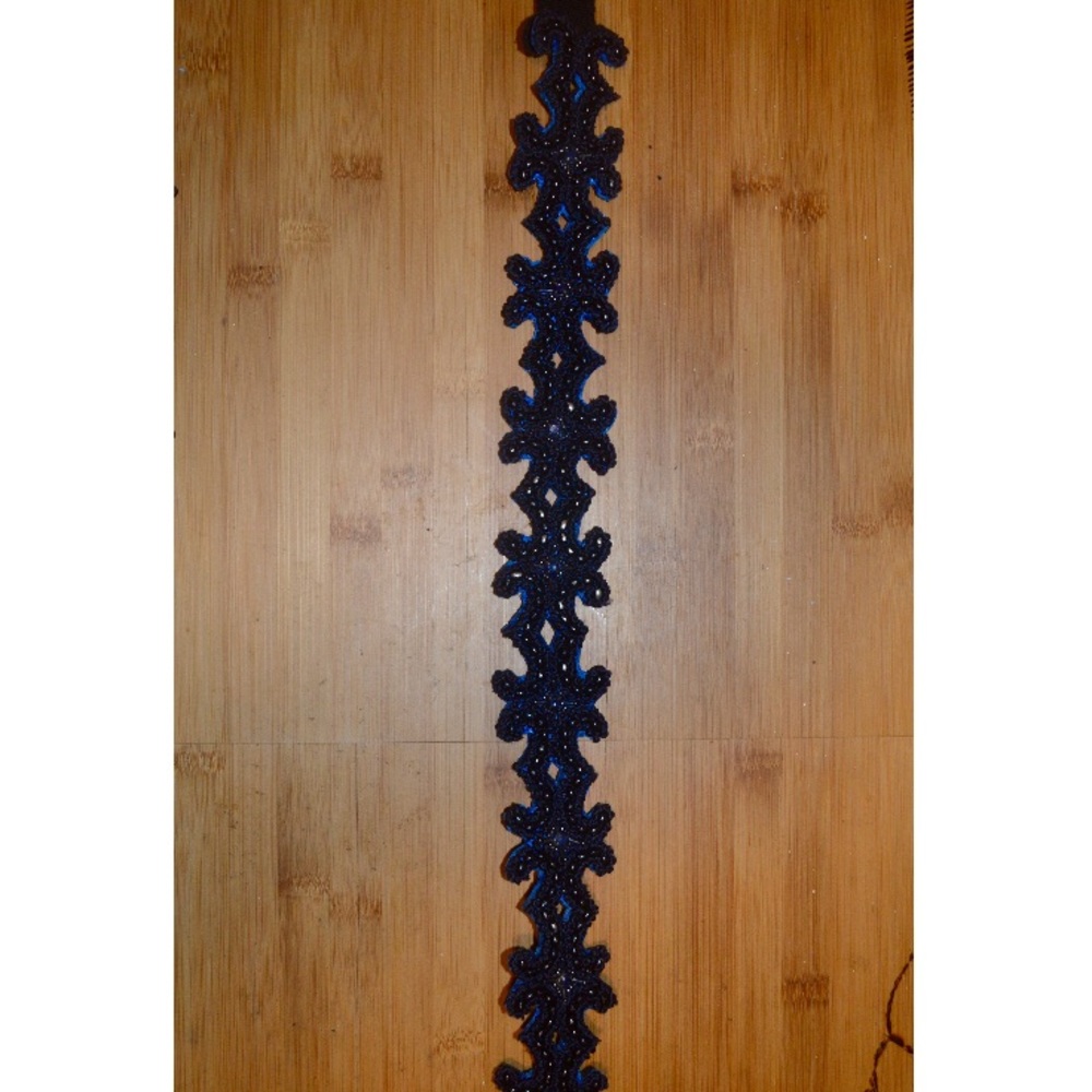 Anthropologie Black Embellished Belt